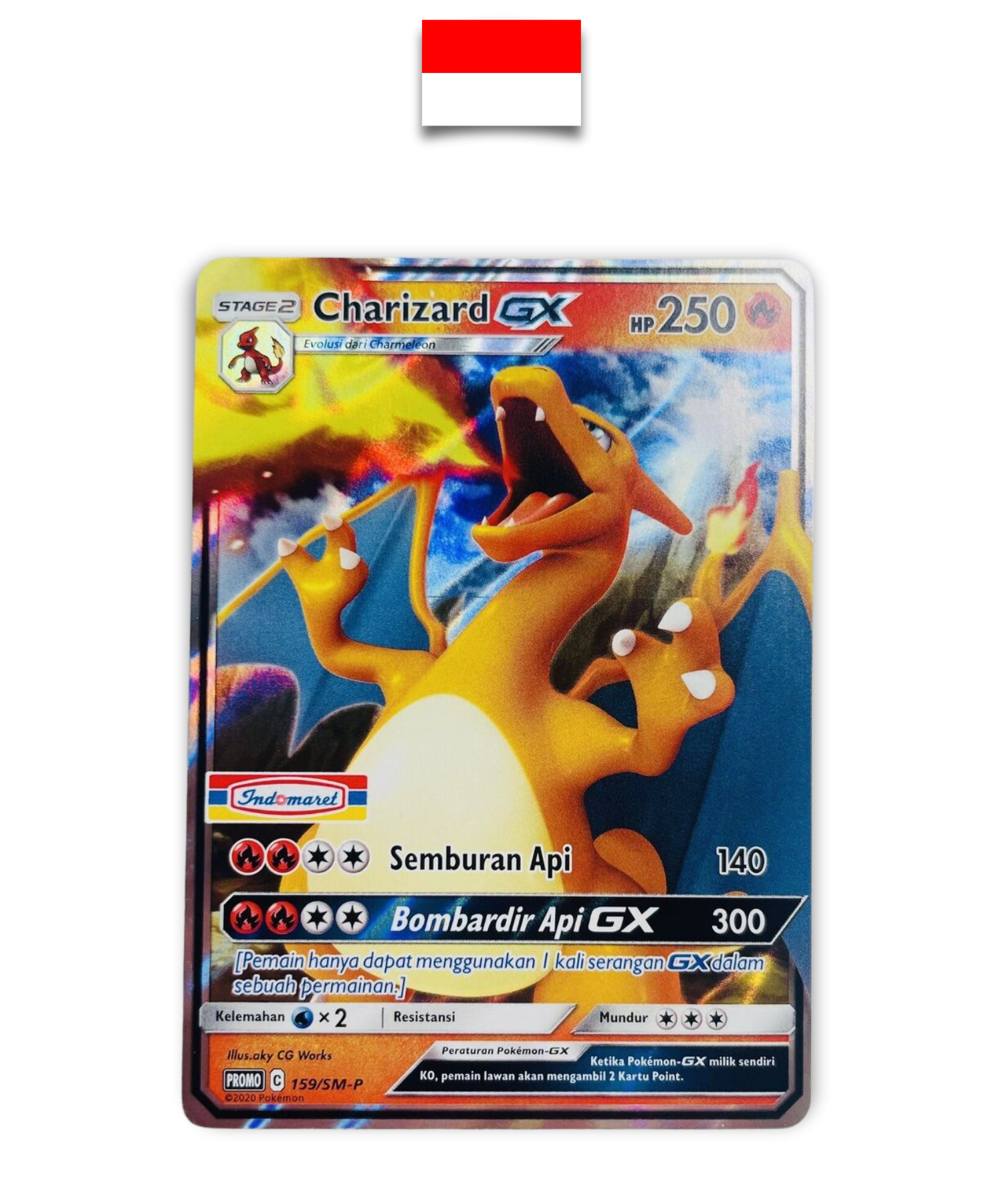 Carte Pokémon – Dracaufeu GX Indomaret 159/SM-P – Indonésien - Quest Corner