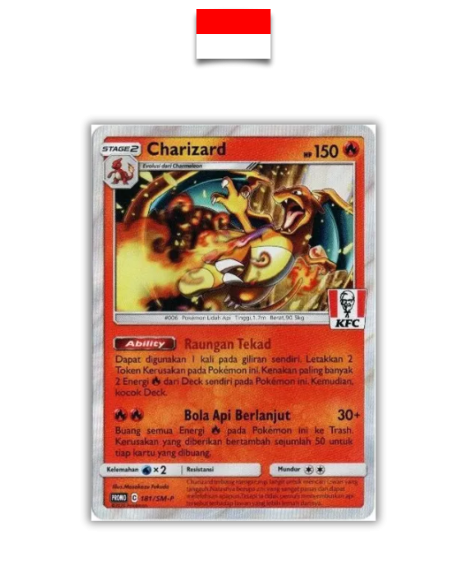 Carte Pokémon – Dracaufeu KFC 180/SM-P – Indonésien - Quest Corner