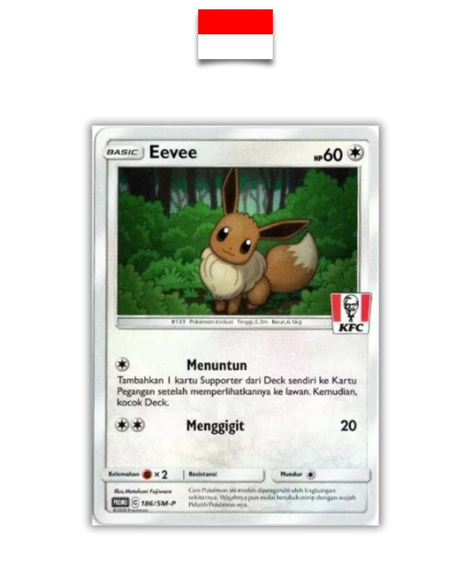 Carte Pokémon – Evoli KFC 186/SM-P – Indonésien - Quest Corner