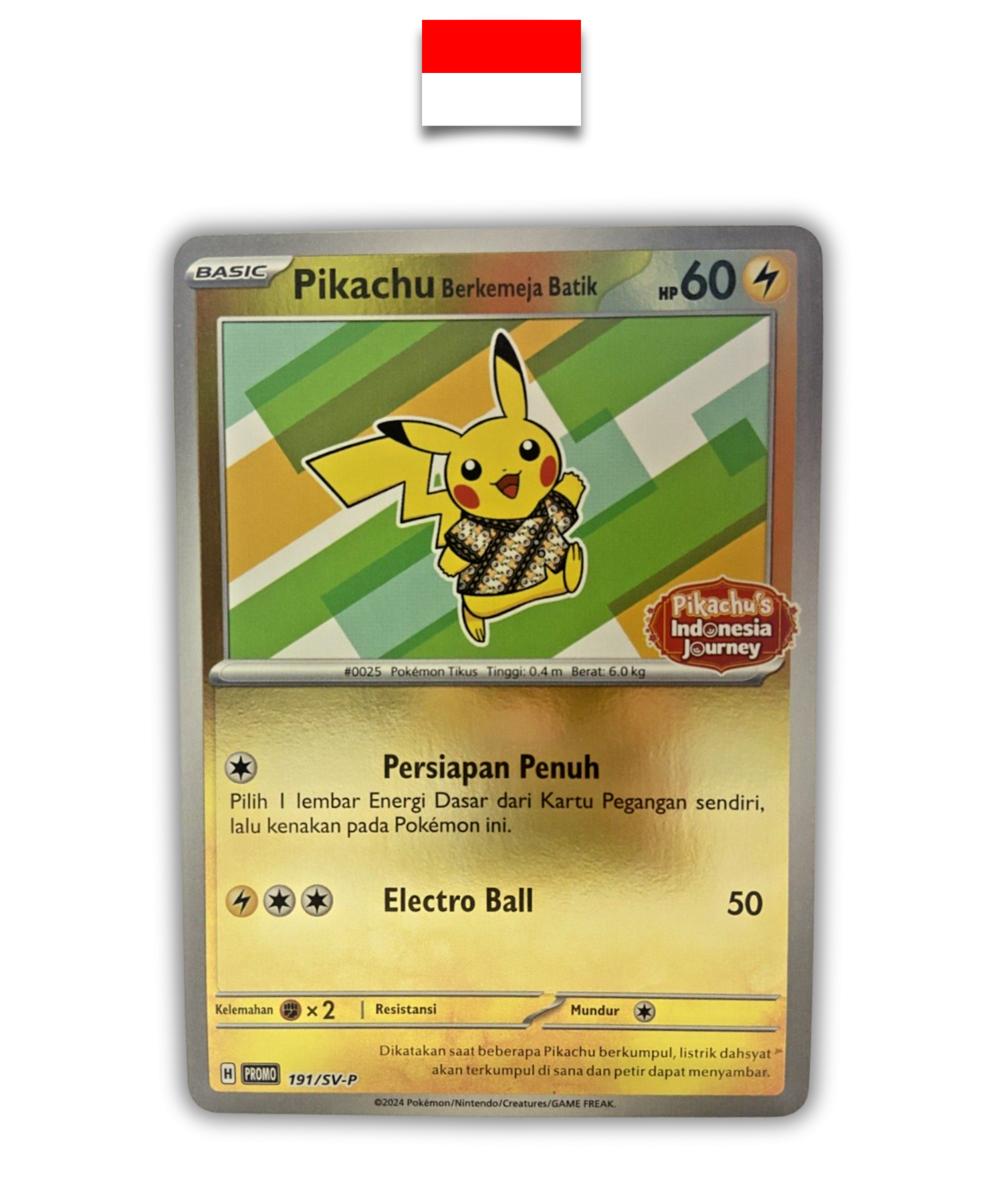 Carte Pokémon – Pikachu Batik Reverse 191/SV-P – Indonésien - Quest Corner