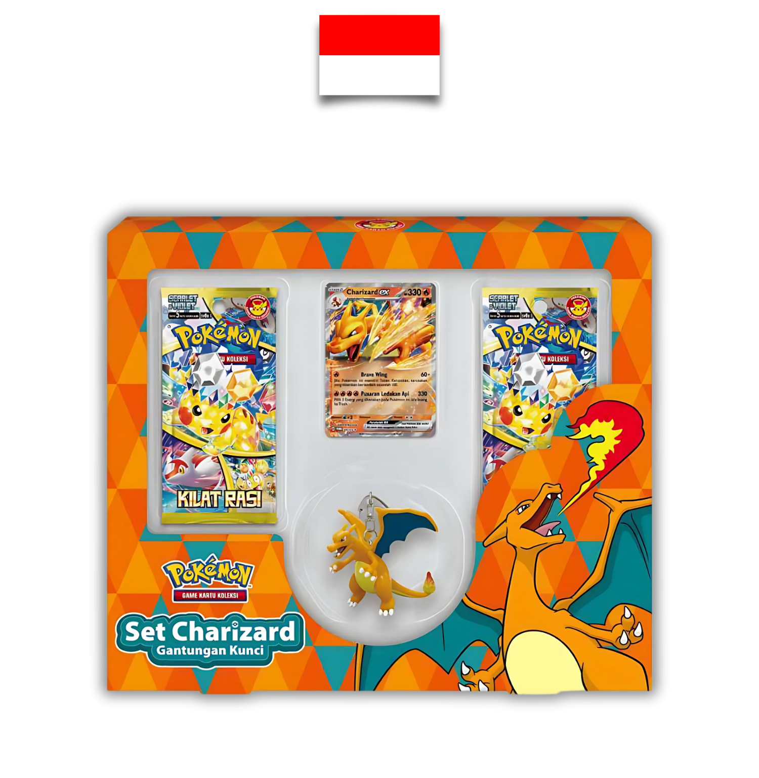 Set Dracaufeu Gantungan Kunci – Kilat Rasi SV8S - Indonésien - Quest Corner