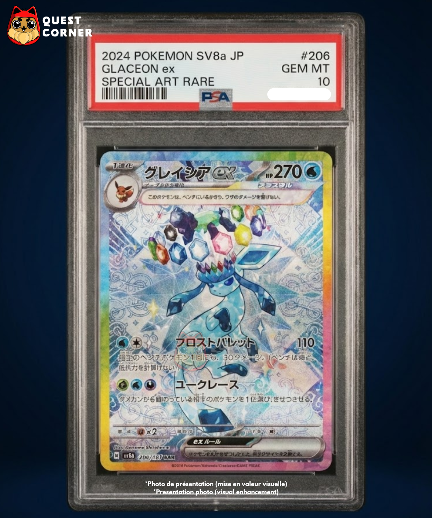 Carte Pokémon Gradée – Givrali ex 206/187 SAR – SV8a Terastal Festival – PSA 10 – Japonais - Quest Corner