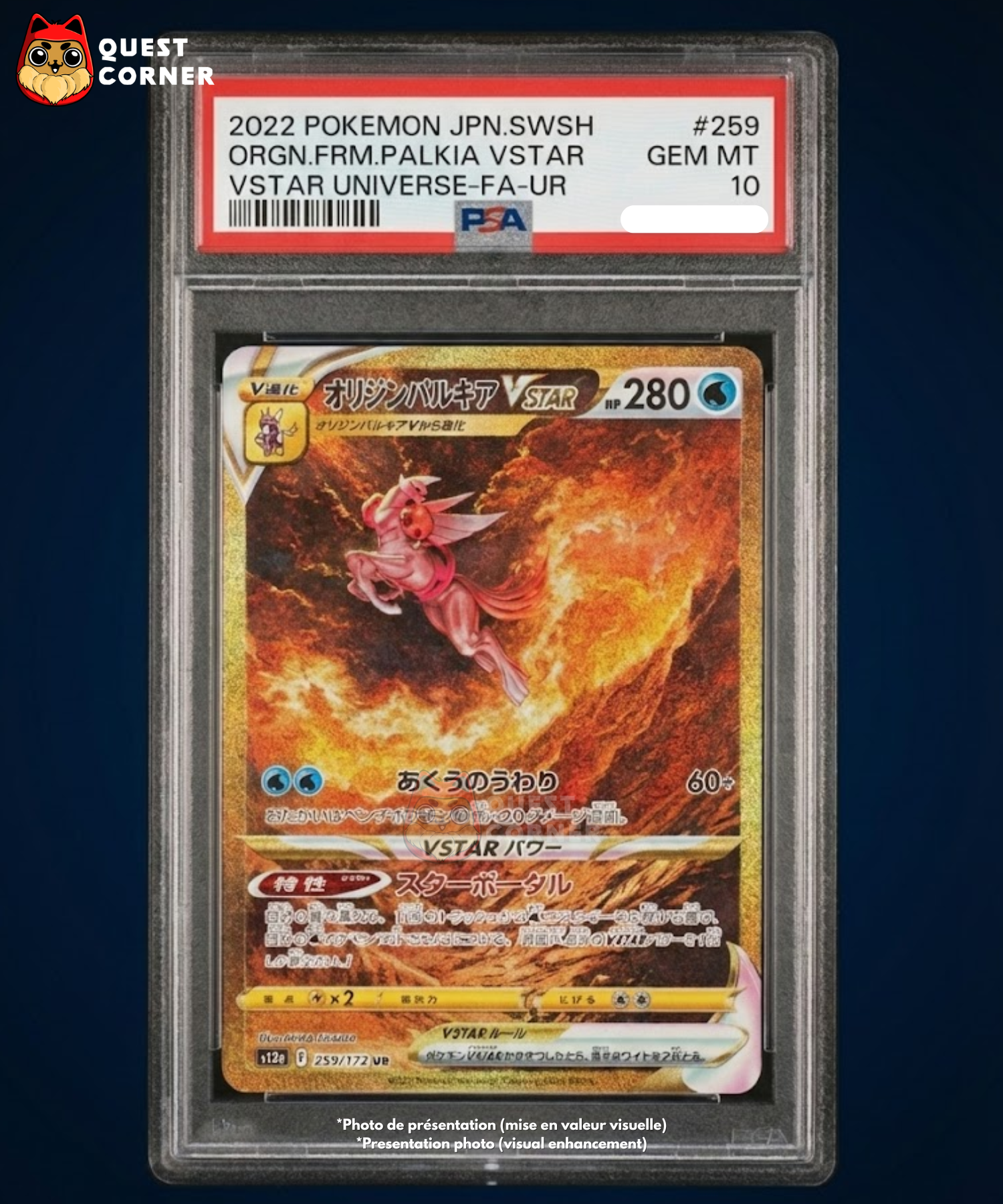Carte Pokémon Gradée – Palkia VSTAR 259/172 UR – S12a – PSA 10 – Japonais - Quest Corner