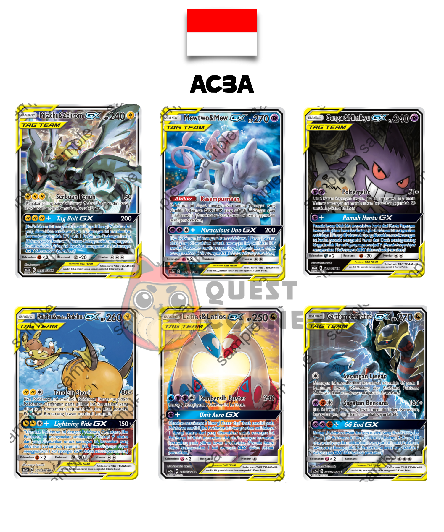 Display Pokémon – Soleil & Lune Tag Team Collection - AC3a – Indonésien - Quest Corner