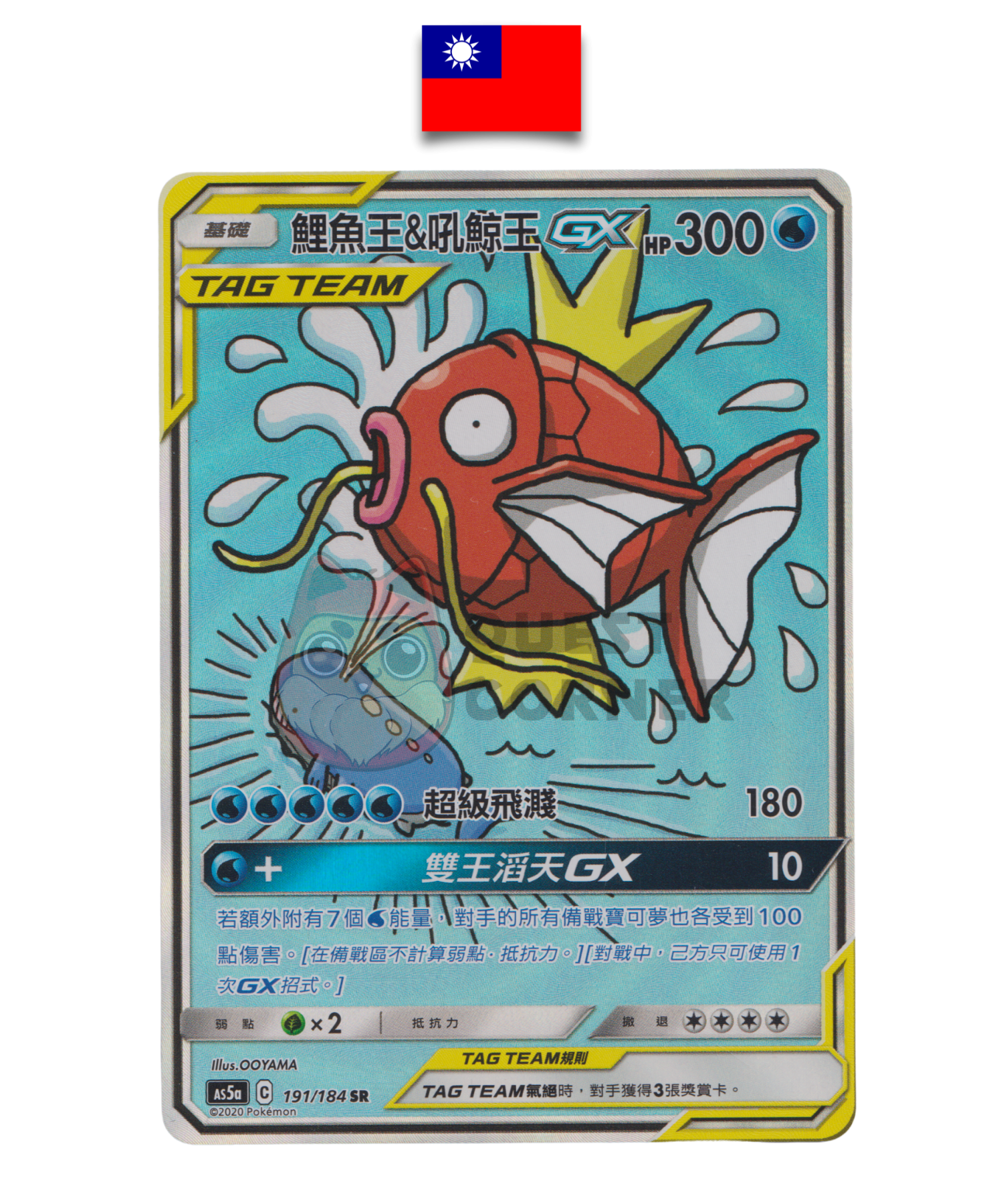 Carte Pokémon – Magicarpe & Wailord GX SR 191/184 – AS5a – Chinois Traditionnel - Quest Corner