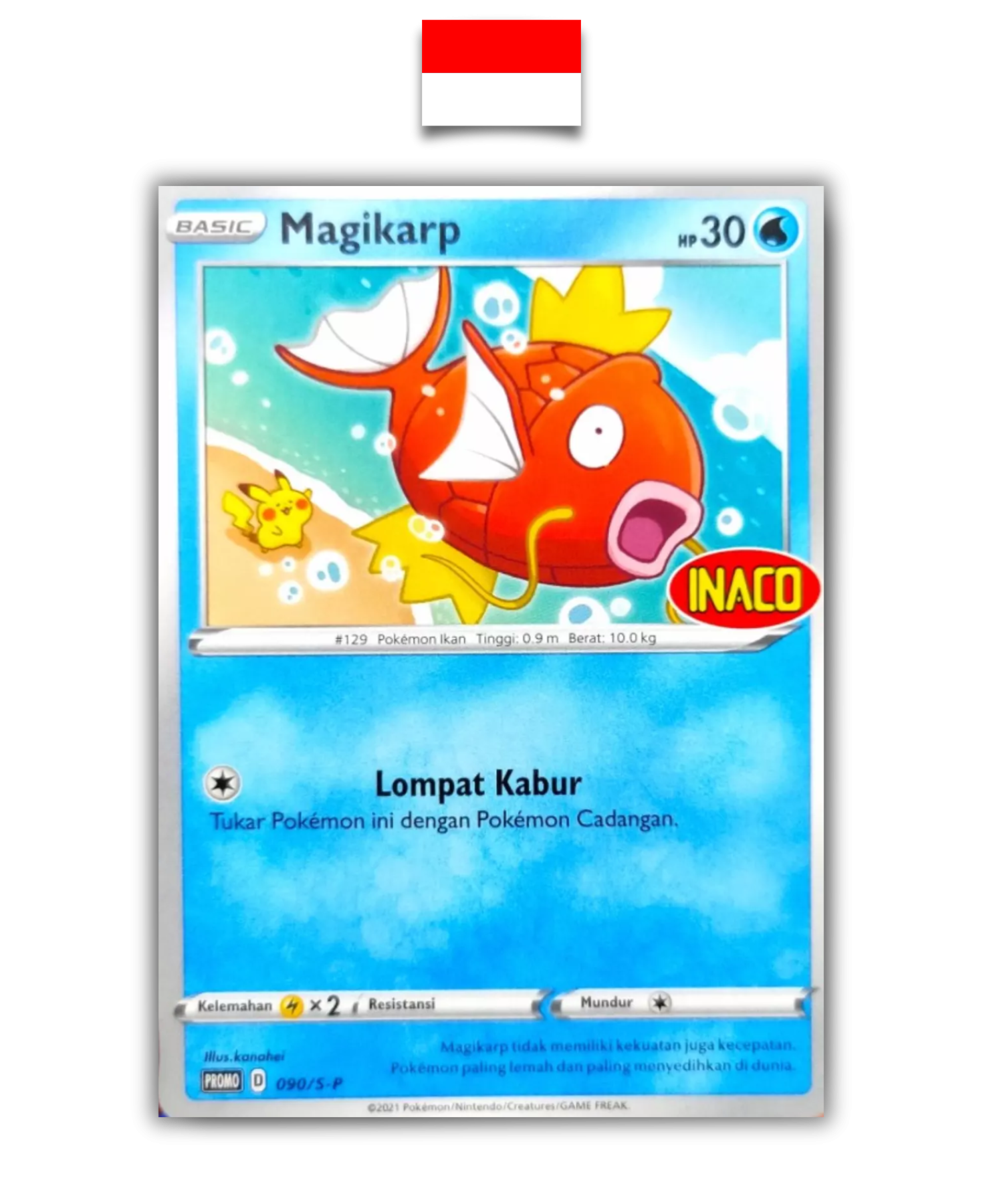 Carte Pokémon – Magikarp (INACO Stamp) 090/S-P Promo – Indonésien - Quest Corner