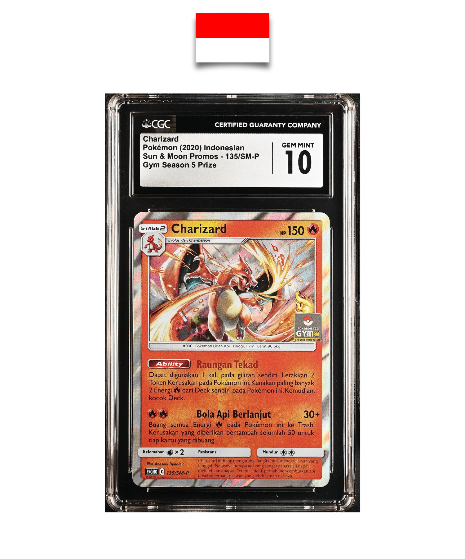 Carte Pokémon – Dracaufeu 135/SM-P Promo – CGC 10 – Indonésien - Quest Corner