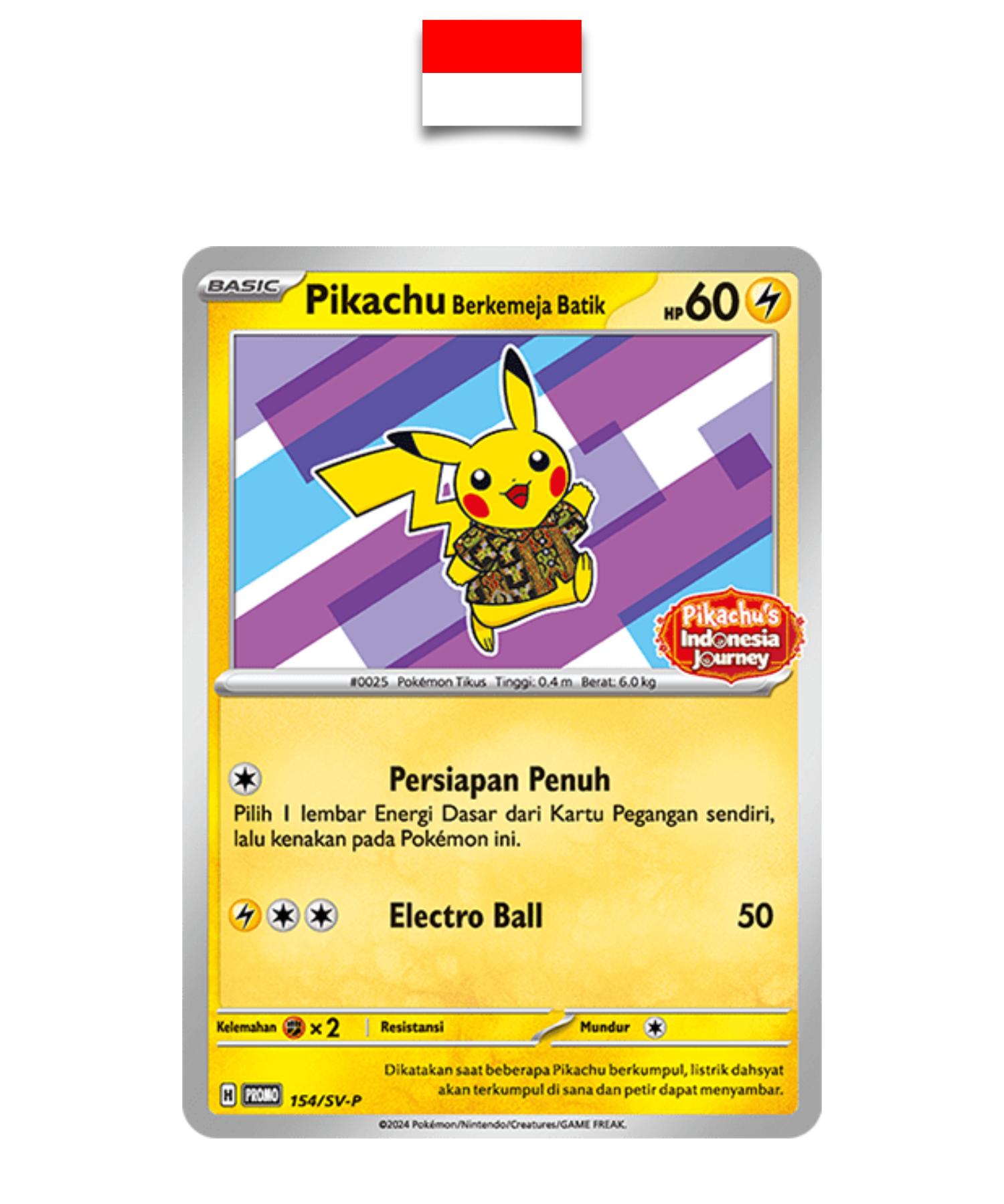 Carte Pokémon – Pikachu Batik Violet sealed 154/SV-P – Indonésien - Quest Corner