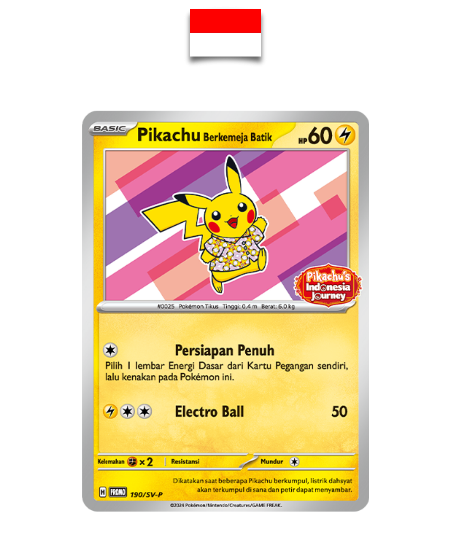 Carte Pokémon – Pikachu Batik Rose sealed 190/SV-P – Indonésien - Quest Corner