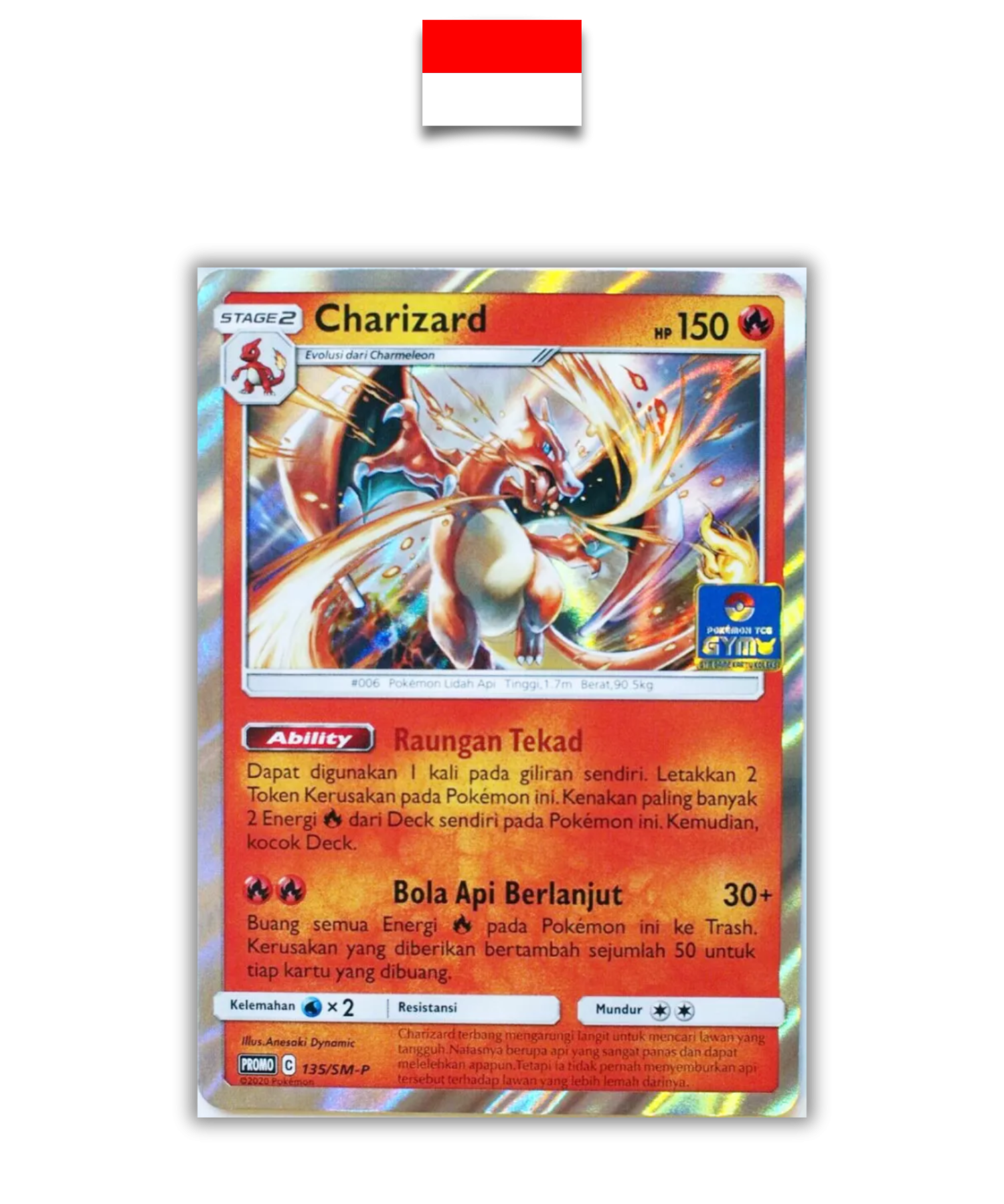 Carte Pokémon – Dracaufeu GYM 135/SM-P – Indonésien - Quest Corner