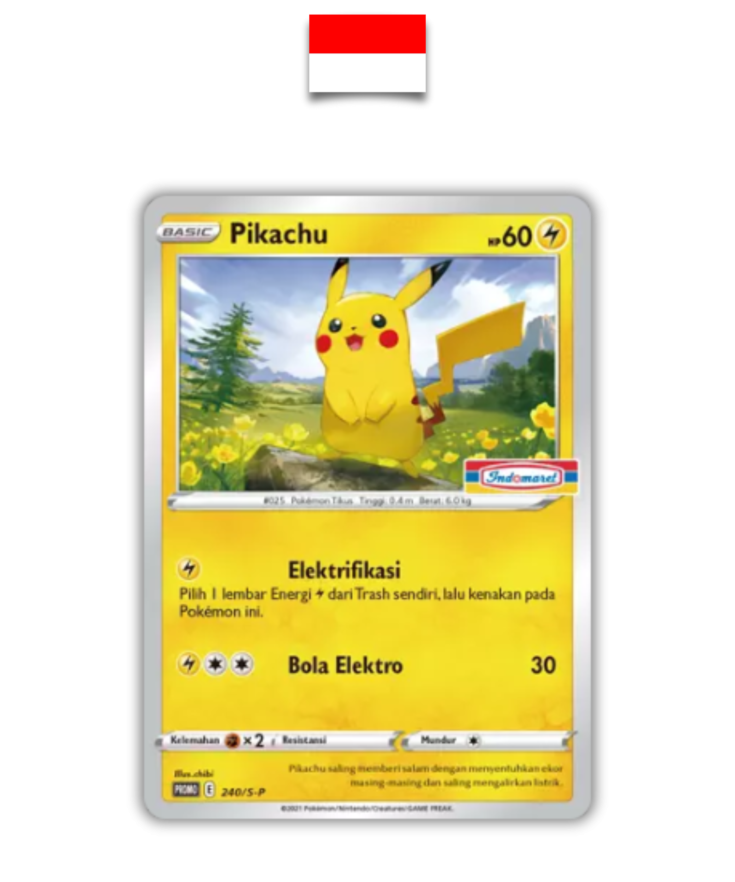Carte Pokémon – Pikachu Indomaret 240/S-P – Indonésien - Quest Corner