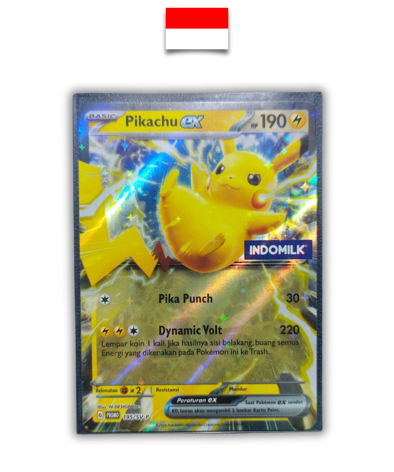 Carte Pokémon – Pikachu INDOMILK 195/SV-P – Indonésien - Quest Corner