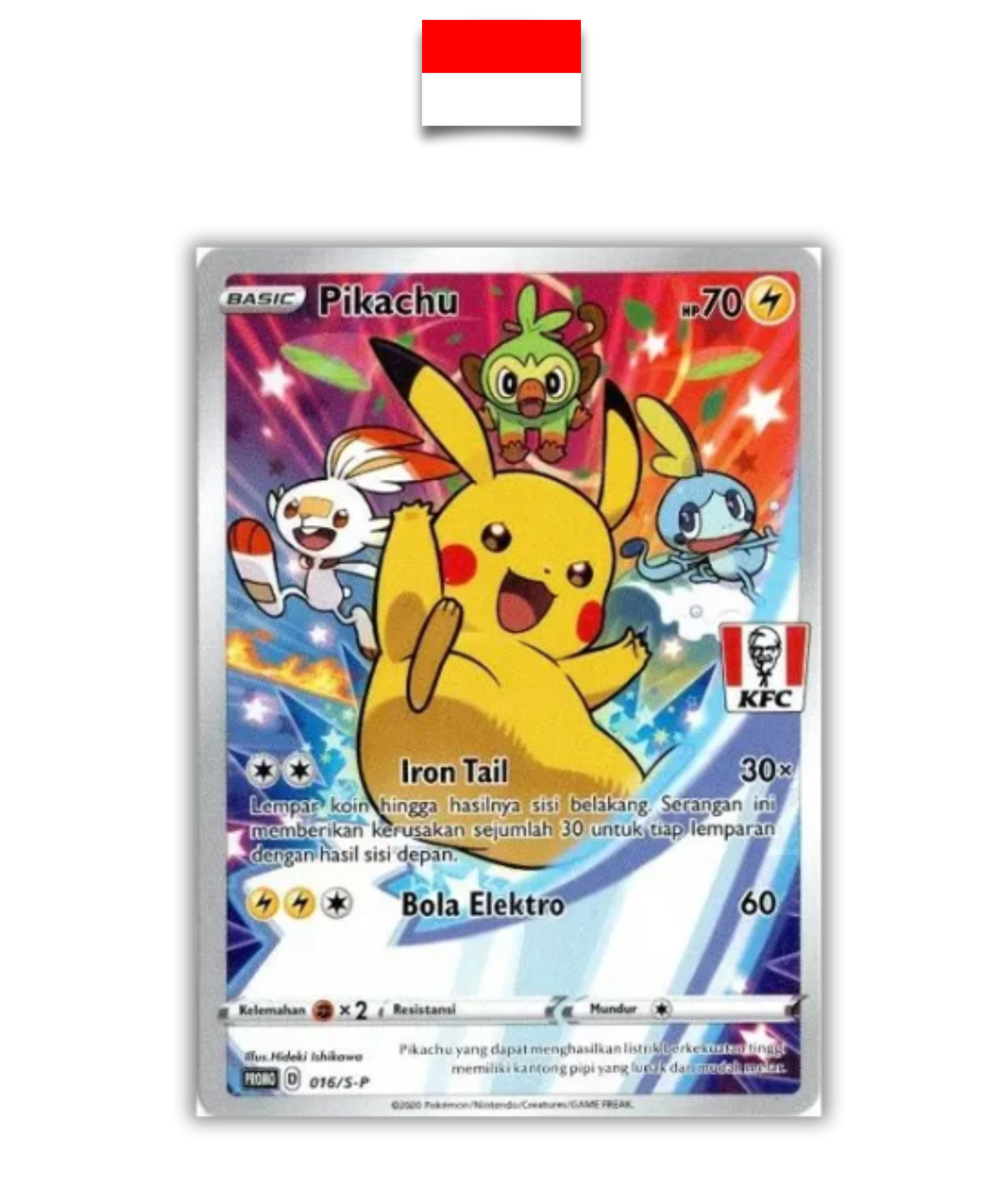 Carte Pokémon – Pikachu KFC 016/S-P – Indonésien - Quest Corner
