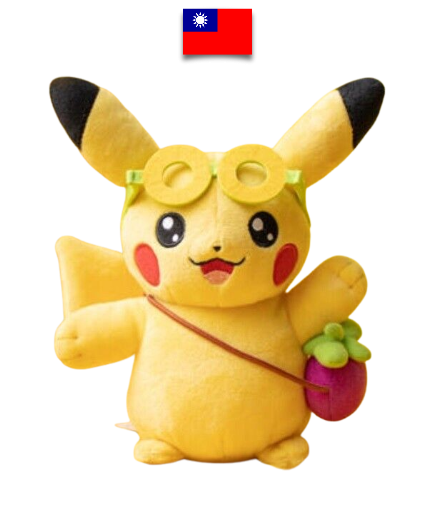 Peluche Pokémon – Pikachu Taipei avec Sacoche  – Édition exclusive - Quest Corner