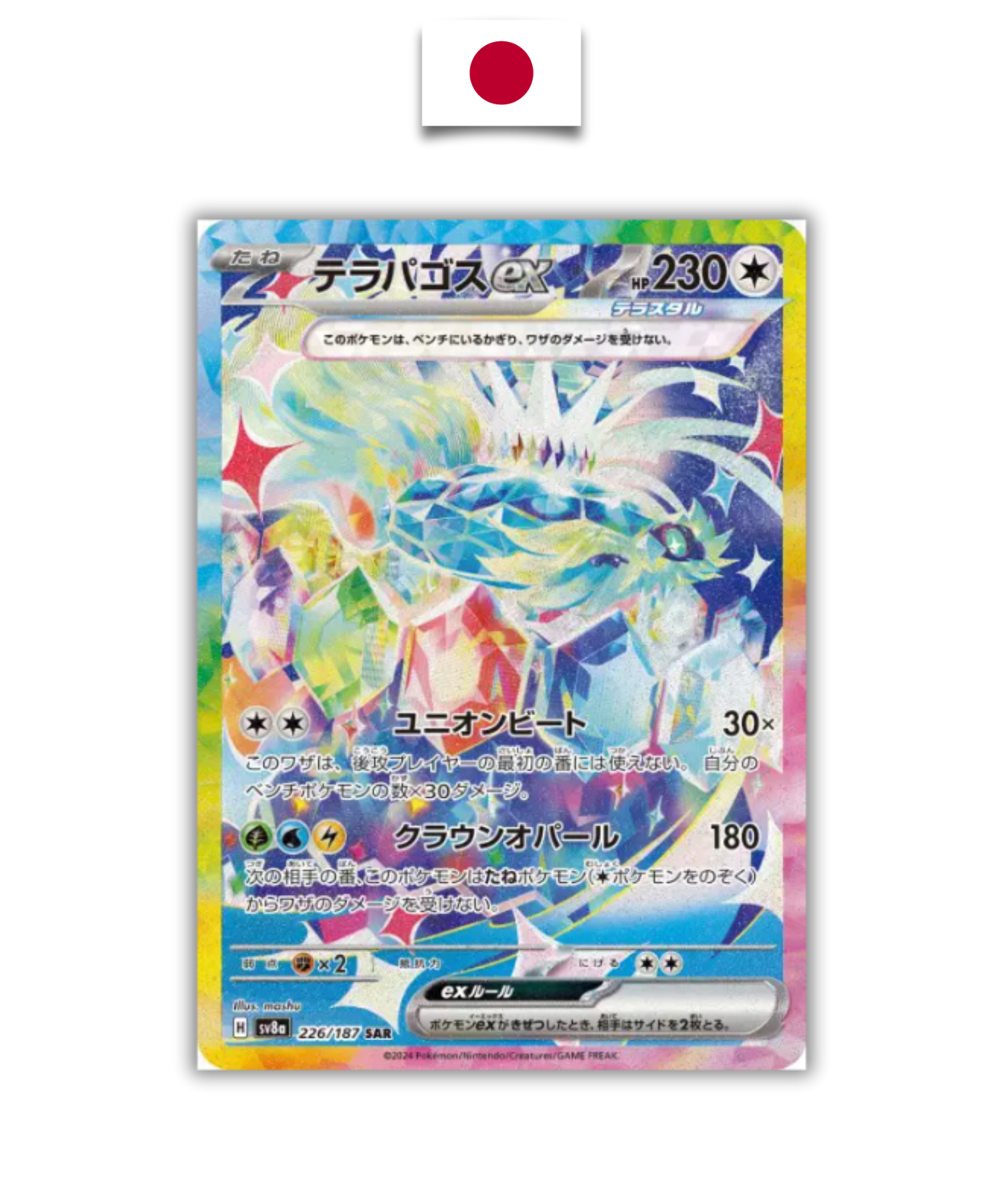 Carte Pokémon – Terapagos ex SAR – 226/187 – Japonais - Quest Corner